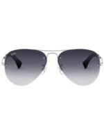 Anteojos Lentes de Sol Ray Ban Aviator RB3449 0038G 59-14 Degrade plateado/gris - Imagen 2