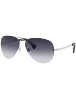Anteojos Lentes de Sol Ray Ban Aviator RB3449 0038G 59-14 Degrade plateado/gris - Imagen 4