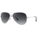 Anteojos Lentes de Sol Ray Ban Aviator Flat RB3513 Degrade gris/plata mate 58