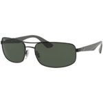 Anteojos Lentes de Sol Ray Ban Classic RB3527 Clásico negro mate/verde 61-17