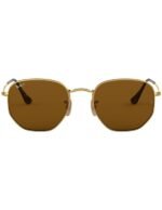 Anteojos Lentes de Sol Ray Ban Hexagonal Rb3548N Polarizado Dorado/Marrón 54-21 - Imagen 2