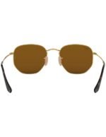 Anteojos Lentes de Sol Ray Ban Hexagonal Rb3548N Polarizado Dorado/Marrón 54-21 - Imagen 6