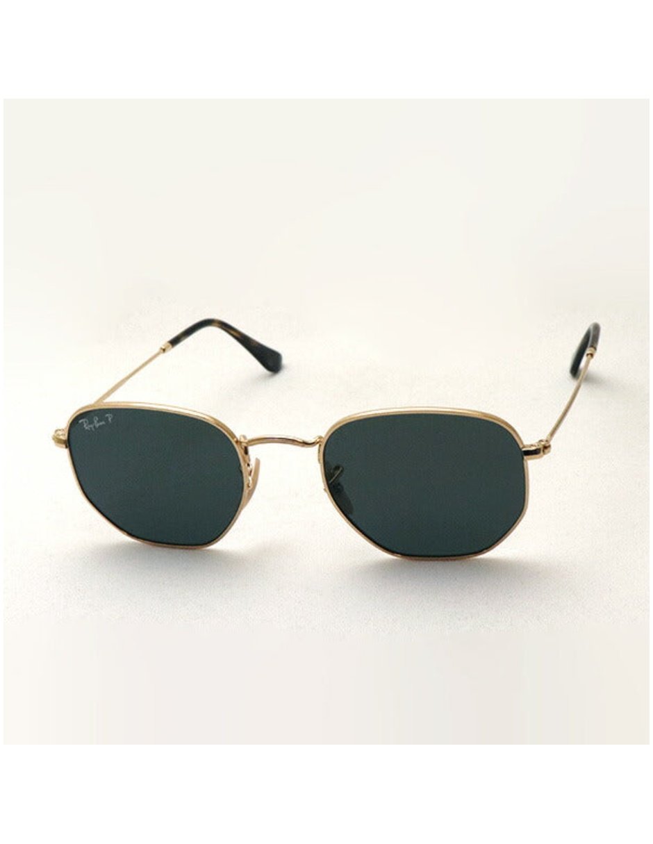 RB3548N_00158_54-21_Pola_1 Anteojos Lentes de Sol Ray Ban Hexagonal Rb3548N Polarizado Dorado/Verde 54-21 - Imagen 1
