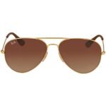 Anteojos Lentes de Sol Ray Ban Aviator RB3558 Degrade dorado/marrón 58-14