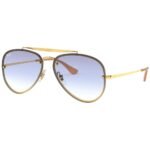 Anteojos Lentes de Sol Ray Ban Blaze Aviator RB3584N Degrade dorado/azul 61-13