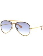 Anteojos Lentes de Sol Ray Ban Blaze Aviator RB3584N Degrade dorado/azul 61-13