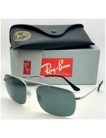 Anteojos Lentes de Sol Ray Ban Classic RB3611 003/R5 60-18 Plata/Gris Azul - Imagen 7