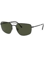 Anteojos Lentes de Sol Ray Ban Classic RB3666 00231 56 Negro/Verde - Imagen 3