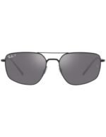 Anteojos Lentes de Sol Ray Ban Classic Rb3666 002K3 56 Negro/Plata Polarizado