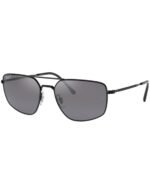 Anteojos Lentes de Sol Ray Ban Classic Rb3666 002K3 56 Negro/Plata Polarizado - Imagen 2
