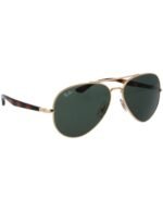 Anteojos Lentes de Sol Ray Ban Aviator RB3675 00131 58-14 Clásico dorado/verde