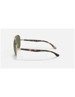 Anteojos Lentes de Sol Ray Ban Aviator Rb3675 001 58-14 Polarizado Dorado/Verde - Imagen 5