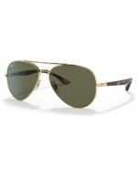 Anteojos Lentes de Sol Ray Ban Aviator Rb3675 001 58-14 Polarizado Dorado/Verde - Imagen 8