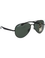 Anteojos Lentes de Sol Ray Ban Aviator RB3675 00231 58-14 Clásico negro/verde - Imagen 5