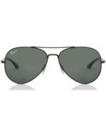 Anteojos Lentes de Sol Ray Ban Aviator Rb3675 002 58-14 Negro/Verde Polarizado