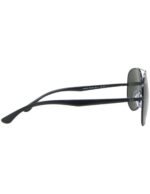 Anteojos Lentes de Sol Ray Ban Aviator Rb3675 002 58-14 Negro/Verde Polarizado - Imagen 5