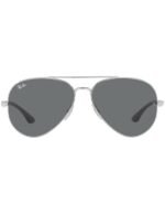 Anteojos Lentes de Sol Ray Ban Aviator RB3675 003B1 58-14 Plata/gris oscuro - Imagen 3