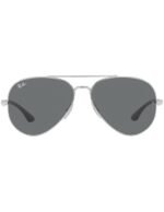 Anteojos Lentes de Sol Ray Ban Aviator RB3675 003B1 58-14 Plata/gris oscuro - Imagen 4