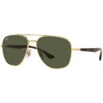 Anteojos Lentes de Sol Ray Ban Classic RB3683 00131 56-15 Clásico dorado/verde