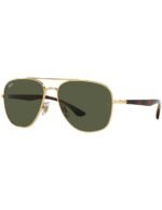 Anteojos Lentes de Sol Ray Ban Classic RB3683 00131 56-15 Clásico dorado/verde
