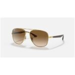 Anteojos Lentes de Sol Ray Ban Classic RB3683 00151 56-15 Clásico marrón/dorado