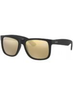Anteojos Lentes de Sol Ray Ban Justin RB4165F Espejo negro mate/dorado 54-16