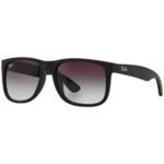 Anteojos Lentes de Sol Ray Ban Justin RB4165F Degrade negro mate/gris 55-16