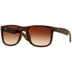 Anteojos Lentes de Sol Ray Ban Justin RB4165F Habana mate/Degrade marrón 55-16