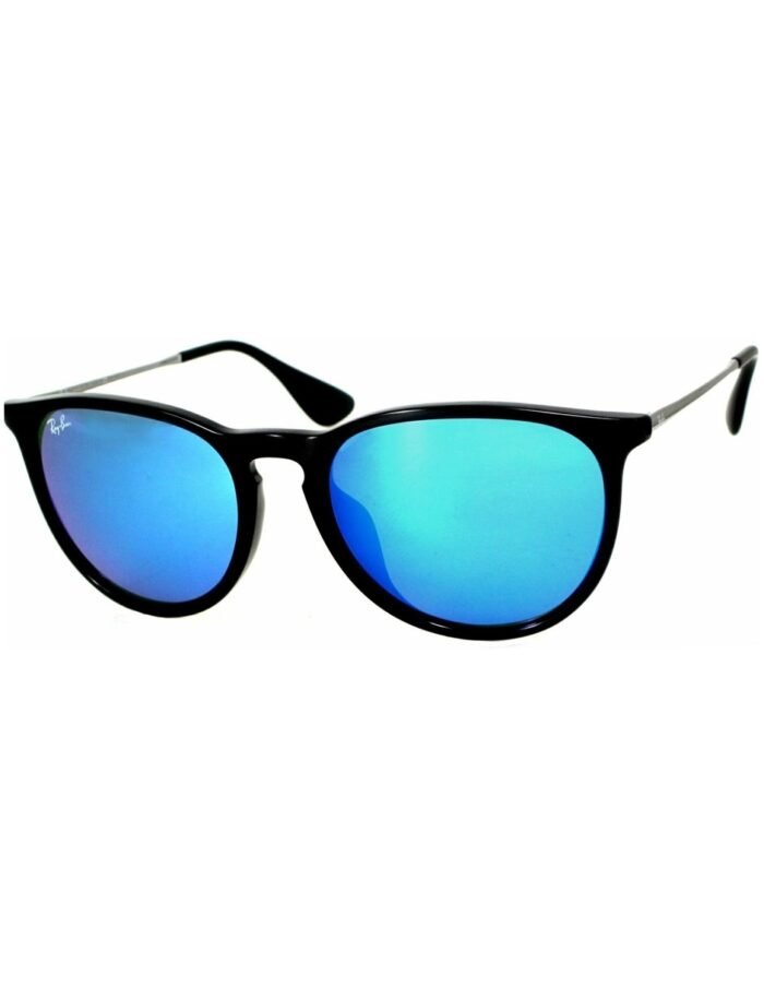 Anteojos Lentes de Sol Ray Ban Erika RB4171F 60155 54-18 Espejo negro mate/azul - Imagen 1