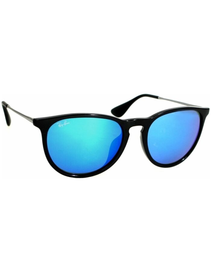 Anteojos Lentes de Sol Ray Ban Erika RB4171F 60155 54-18 Espejo negro mate/azul - Imagen 3