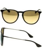 Anteojos Lentes de Sol Ray Ban Erika RB4171F Negro mate/marrón dorado 54-18 - Imagen 4