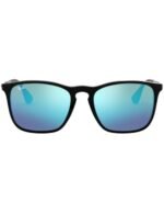 Anteojos Lentes de Sol Ray Ban Chris RB4187F 60155 54-18 Negro mate/azul - Imagen 2