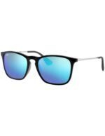 Anteojos Lentes de Sol Ray Ban Chris RB4187F 60155 54-18 Negro mate/azul - Imagen 3