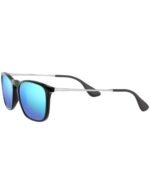 Anteojos Lentes de Sol Ray Ban Chris RB4187F 60155 54-18 Negro mate/azul - Imagen 4