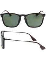 Anteojos Lentes de Sol Ray Ban Chris RB4187F 71071 54-18 Tortuga/verde clásico - Imagen 4
