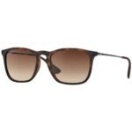 Anteojos Lentes de Sol Ray Ban Chris RB4187F Degrade marrón/tortuga mate 54-18