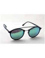 Anteojos Lentes de Sol Ray Ban Classic RB4266 Espejo negro mate/verde 49