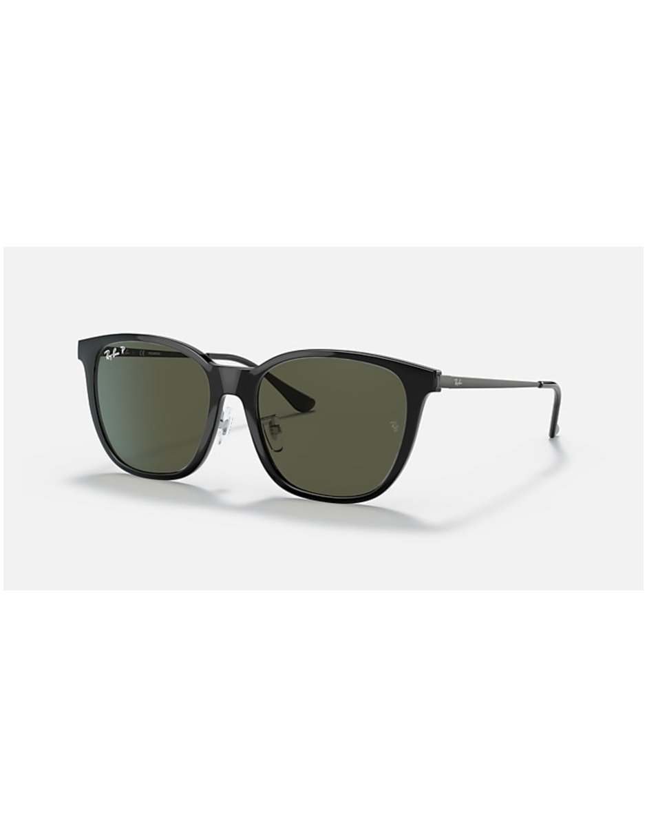 RB4333D_6019A_55-17_Pola_1 Anteojos Lentes de Sol Ray Ban Classic Rb4333D Negro/Verde Polarizado 55-17 - Imagen 1