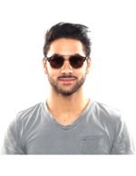 Anteojos Lentes de Sol Ray Ban Clubround Double Bridge RB4346 Tortuga/Marrón 51 - Imagen 6