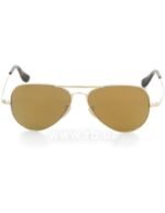 Anteojos Lentes de Sol Ray Ban Ultra Aviator Rb8029K Oro/Verde Polarizado 58 - Imagen 2