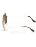 Anteojos Lentes de Sol Ray Ban Ultra Aviator Rb8029K Oro/Verde Polarizado 58 - Imagen 4