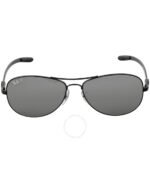 Anteojos Lentes de Sol Ray Ban Aviator Rb8301 Espejo Negro/Gris Polarizado 59 - Imagen 2