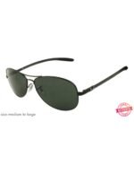 Anteojos Lentes de Sol Ray Ban Aviator Rb8301 002/N5 59 Negro/Verde Polarizado - Imagen 3