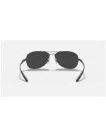 Anteojos Lentes de Sol Ray Ban Aviator Rb8301 Gunmetal/Plata Polarizado 59 - Imagen 4