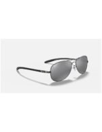Anteojos Lentes de Sol Ray Ban Aviator Rb8301 Gunmetal/Plata Polarizado 59 - Imagen 6