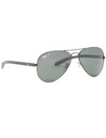 Anteojos Lentes de Sol Ray Ban Aviator Rb8307 Negro/Verde Polarizado 58-14