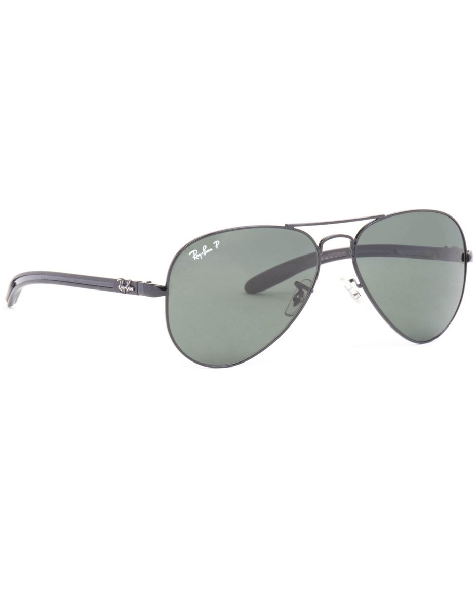 RB8307_002_N5_58-14_Pola_1 Anteojos Lentes de Sol Ray Ban Aviator Rb8307 Negro/Verde Polarizado 58-14 - Imagen 1