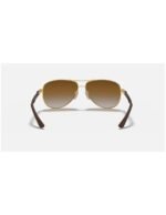 Anteojos Lentes de Sol Ray Ban Carbon Fibre RB8313 Dorado/Degrade marrón  61-13 - Imagen 8