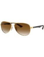 Anteojos Lentes de Sol Ray Ban Polarizado Aviator Carbon Fibre Rb8313 001/57 61 - Imagen 2