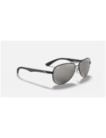Anteojos Lentes de Sol Ray Ban Polarizado Aviator Carbon Fibre Rb8313 002/K7 61 - Imagen 4